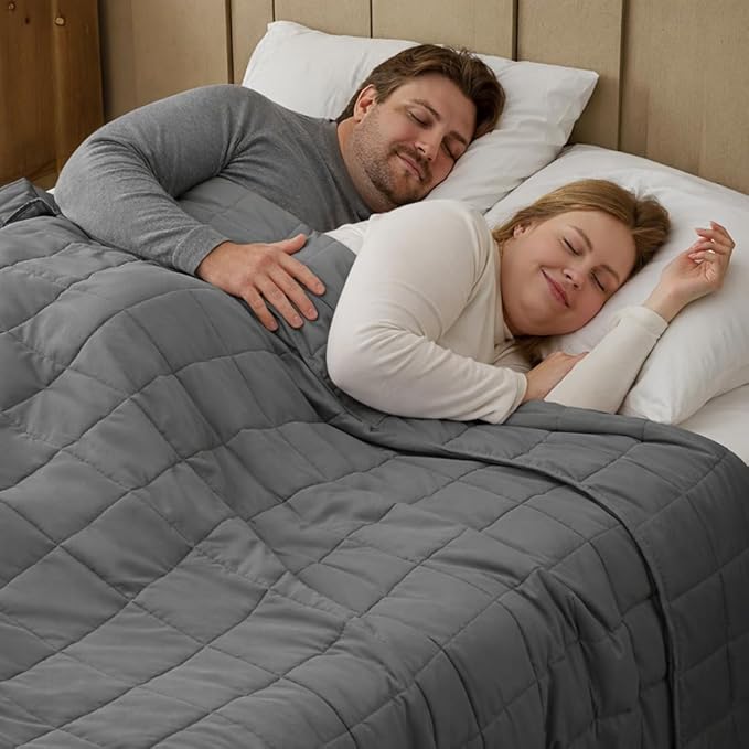 Weighted Blanket for Adults 20lbs, 80"x87", King Size Cooling Heavy Throw Blanket for 130-220lbs, Microfiber Soft Thick Big Blankets Weighted Comforter Breathable Gift for Sleeping, Grey