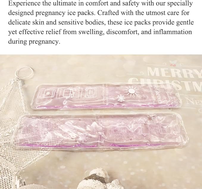 Postpartum Ice Pack, Hot and Cold Pads for After Delivery Essentials, Gel Cooling Pad, Fast Pain Relief Convenient for Perineal Recovery Helps Reduce Swelling (Purple)