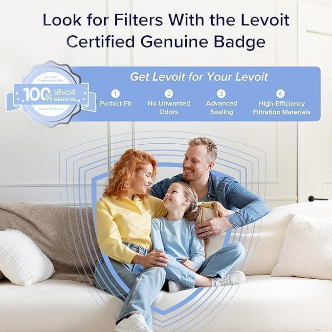 LEVOIT Vital 200S-P Replacement Filter, Genuine Air Purifier Filters, Supports HEPA Sleep Mode, High-Efficiency Activated Carbon for Removal of Pet Dander, Smoke Odor, Allergens, Vital 200S-RF, 1 Pack