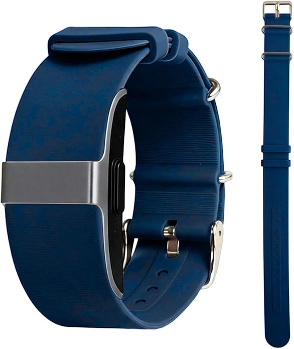 Silicone Loop Strap Compatible with Hume Health Band, Soft Silicone Replacement Band Adjustable Clasp Buckle Closure Strap Wristband for Fitness Tracker & Activity Monitor