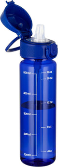 GOPPUS 17oz Kids Water Bottle for School -Straw, Leak-Proof Tritan Sports Bottle Time Marker Reusable for Girls Boys