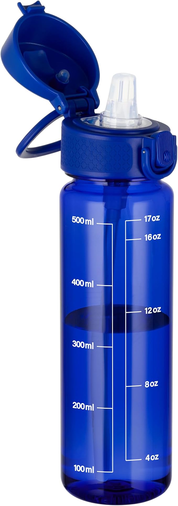 GOPPUS 17oz Kids Water Bottle for School -Straw, Leak-Proof Tritan Sports Bottle Time Marker Reusable for Girls Boys