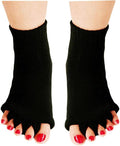 Women Toe Separator Socks Toeless Foot Alignment Socks for Yoga GYM Massage Pain Relief Improves Circulation Stretchy