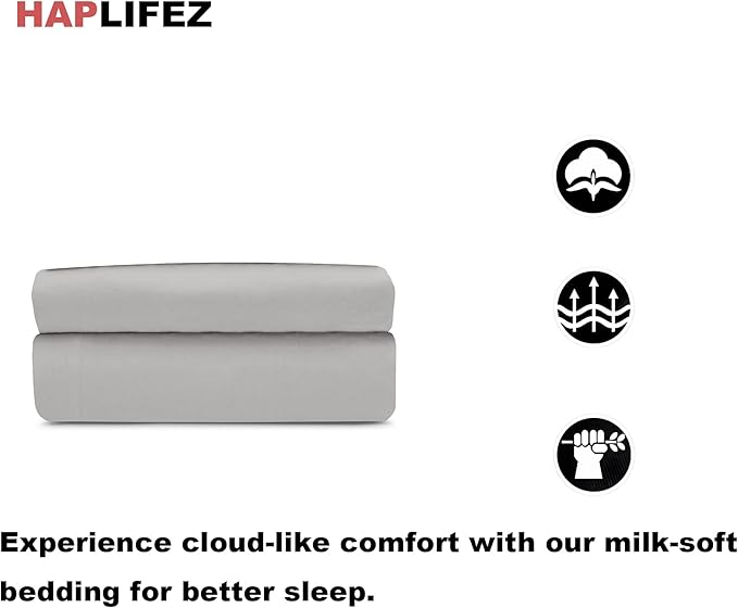 ‌Haplifez Sensory Bed Sheet, Sensory Compression Blanket‌, Weighted Blankets, Breathable Stretchable Bedding Fit, Lightweight Calming Sleep Solution, Natural, 38"x60"