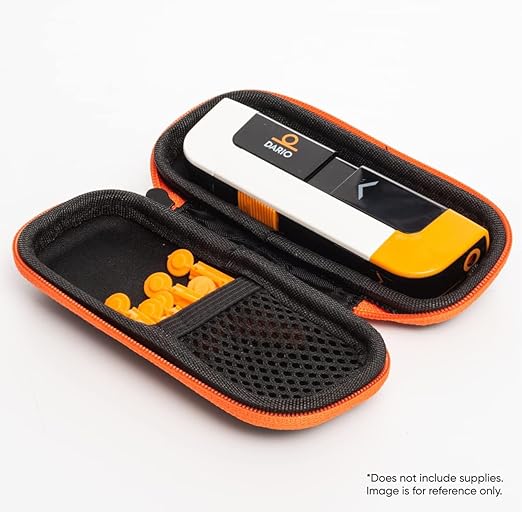 Dario Bundle: Smart Glucose Monitor Kit: Travel Case (Black), Glucometer, 125 Test Strips, 110 Lancets (USB-C Android Only)