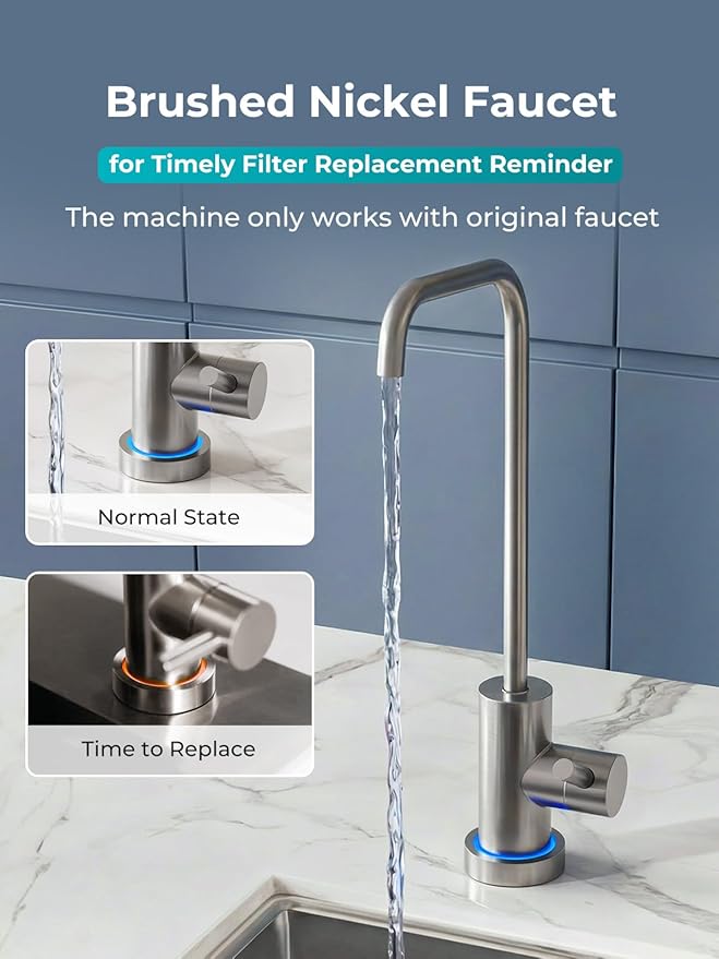 VIOMI 600GPD RO Water Filtration System, TDS and PFOS/PFOA Reduction, 9-Stage Reverse Osmosis Water Filter, NSF/ANSI 42, 53, and 372 Certified, Tankless Reverse Osmosis System Under Sink with Faucet