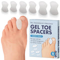 Dr. Frederick’s Original Gel Toe Separators - 6 ct - Soft Bunion Spacers for Overlapping Toes, Gentle Alignment & Foot Pain Relief - Toe Cushion Spacers for Women & Men - Washable & Reusable - Variety Pack - Includes Small/Medium/Large