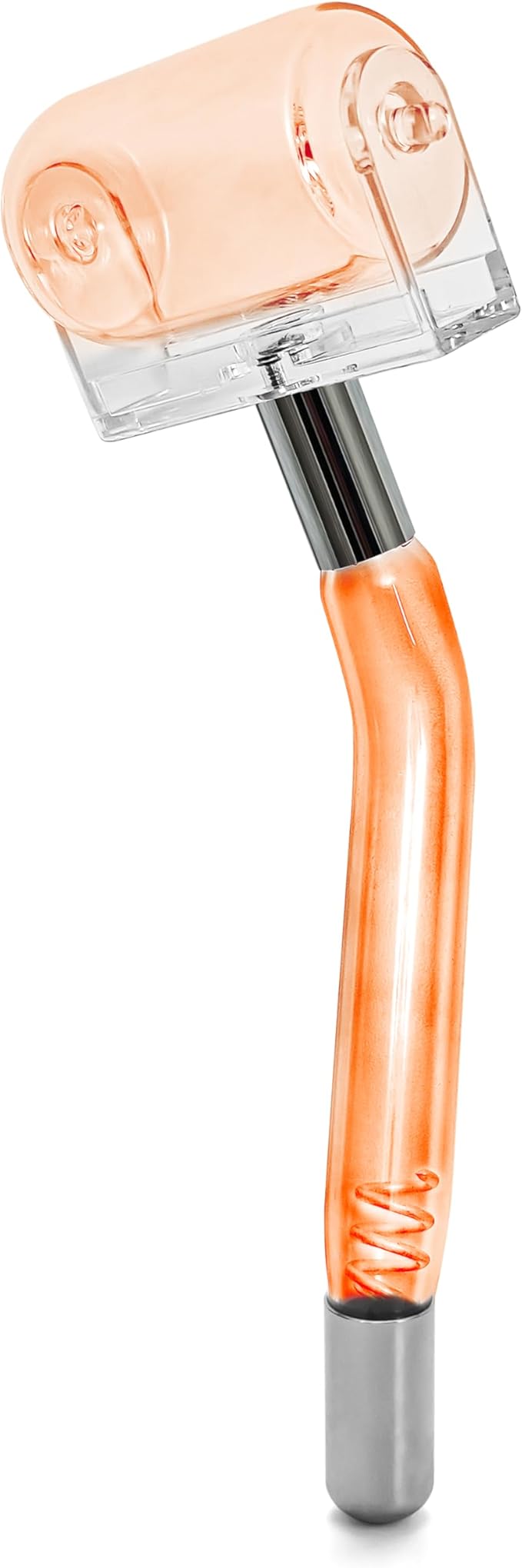 Electrode Wand Glass Tube Handheld Spare Parts Light Therapy Wand Spare Glass Attachment for Hi Frequency Facial Device Elitzia ETHG01R（Orange Roller）