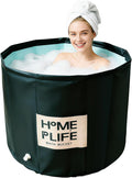 Portable Bath Tub for Adults - Large 88 Gal Foldable Soaking Bathtub for Hot SPA and Ice Bath, Ideal for Fast Muscle Recovery, Cold Water Therapy - No Installation (Ice/Hot Universal)