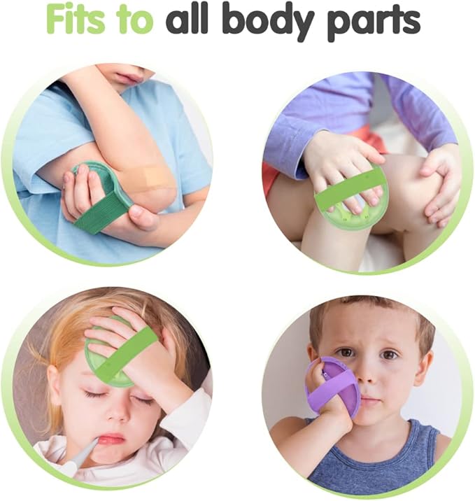 Hilph Kids Ice Packs for Boo Boos, Reusable 3 Pack Gel Ice Packs with Soft Backing for Toddlers & Children Injuries, Soft Small Hot & Cold Pack for Bumps, Bruises, Fever, Get Well Gifts