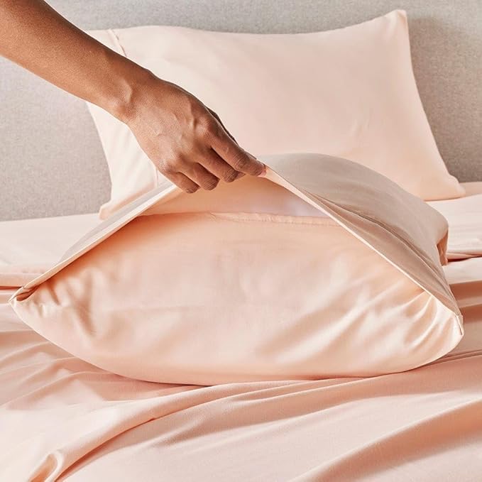 PeachSkinSheets Cooling Bed Sheets for Hot Sleepers - Ultra-Soft Breathable Luxury Microfiber Sheet Set, Moisture-Wicking, Deep Pocket, Oeko-TEX® (Full Size, Deep Crimson Red)