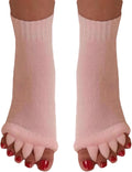 Women Toe Separator Socks Toeless Foot Alignment Socks for Yoga GYM Massage Pain Relief Improves Circulation Stretchy