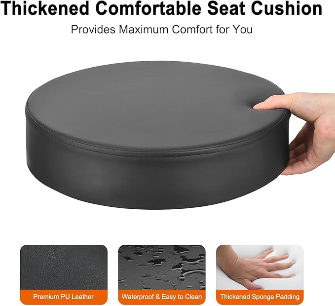 JOSTZHXIN Rolling Stool Height Adjustable Round Swivel Stool for Tattoo Salon Spa Massage, Home Office Chair