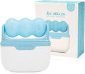 Ice Roller for Face & Eye, Puffiness & Migraine Relief 2-in-1 Stainless Steel Cold Therapy Facial Roller, Long Lasting Skin Care Tool - Blue