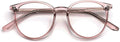 Blue Light Blocking Glasses for Women and Men, Round Frame Computer Gaming Anti Eyestrain & UV Glare RF6213 (Flesh Pink)