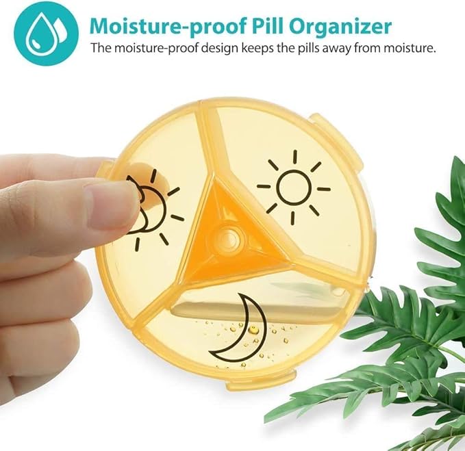 Weekly Pill Organizer 3 Times A Day, NURSAL 7+1 Pill Organizer BPA Free, 7 Day Large Compartment Pill Box with Extra Pill Case, Portable for Pills, Fish Oil and Supplements
