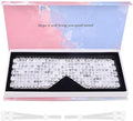 ideayard Crystal Eye Mask - Cooling Jade & 100% Clear Quartz Soothe Mask,Anti-Aging Hot or Cold Using, Eye Mask for Puffy Eyes