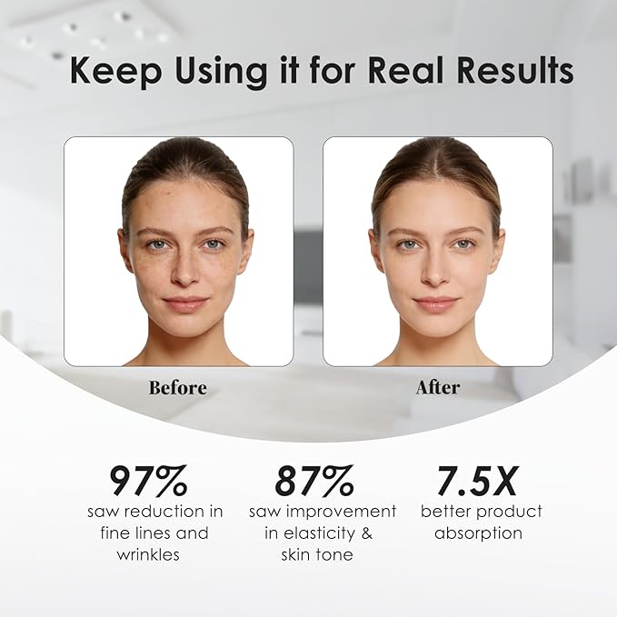 7-in-1 Face & Neck Beauty Massager with Heat & Cold, Gua Sha Facial Massager Tool, Microcurrent, 7 Light Therapies, Smart Vibration for Puffiness, Firming & Glowing Skincare (Pearl White)