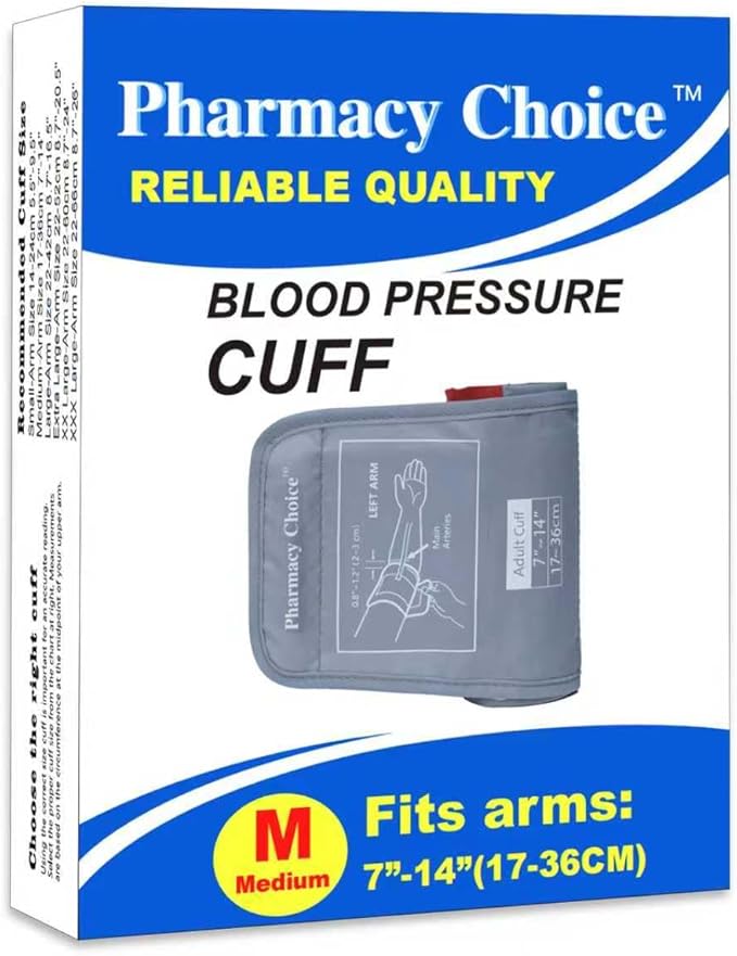 Medium Blood Pressure Cuff for Kids, Slim Arm, Adout Cuff，Compatible with Most Monitors, ARM Blood Pressure Replacement Cuff with 8 Connectors 17-36cm （7"-14"）