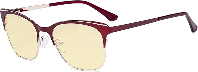 Eyekepper Blue Light Glasses - Square Digital Eyeglasses for Women Blocking Computer Screen UV Rays