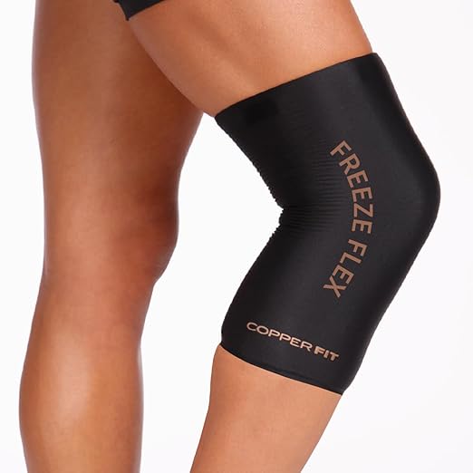 Copper Fit 360 Freeze Compression Sleeve – Cold/Hot Therapy - Flexible 360 Coverage for Knee, Elbow, Ankle, Wrist, Hamstring and Calf (Small/Medium)
