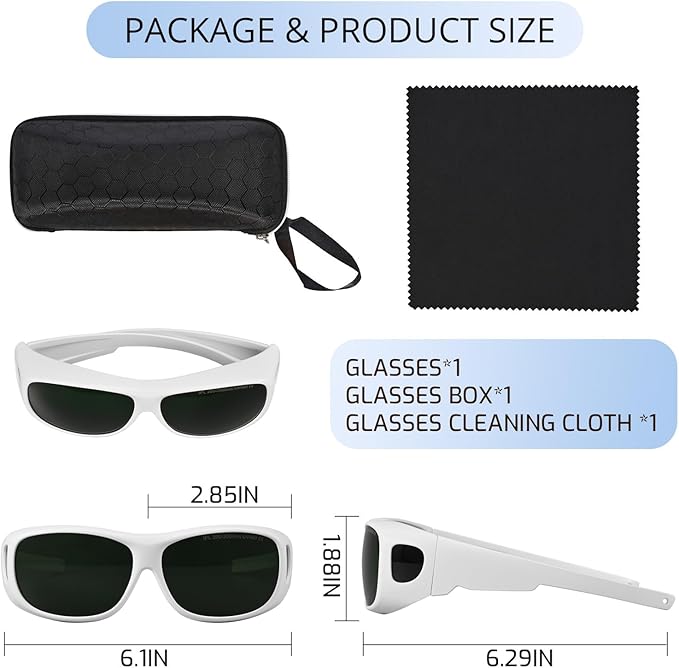 IPL Laser Safety Glasses 200nm-2000nm Protective Goggles for Laser Hair Removal and Cosmetology