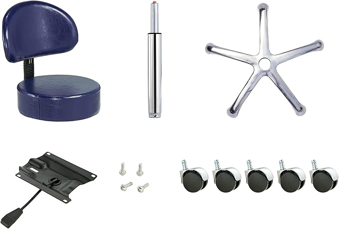 Thick Sturdy Padding with Wheels and Back Support(Blue)