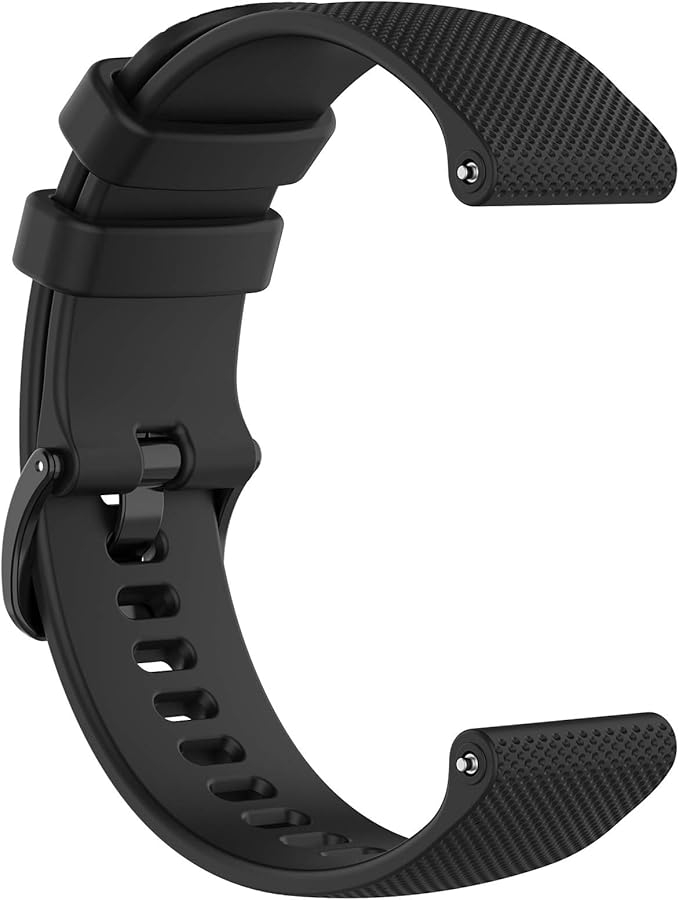 Compatible with Garmin Venu Sq Bands for Women Men, 20mm Quick Release Silicone Replacement Band Wristbands Straps Bracelet Fit for Garmin Vivoactive 3 Music, Forerunner 245 645 (Black)