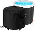 GS Alderaul Portable Ice Bath Tub Cover - Dustproof, Waterproof with Windproof Hem - Outdoor Ice Bath Barrel Cover for Cold Plunge Tub