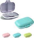 2 Pieces Small Plastic Box, Purple & Light Blue Mini Storage Box, Isolated Space Containers with Lids, for Collecting Tiny Jewelry Pill Organizers etc.