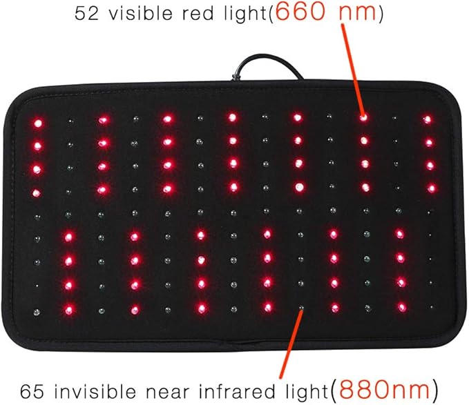 Red & Infrared Light Therapy Belt for Pain Relief Flexible Wearable Wrap Deep Therapy Pad with Timer for Back Shoulder Joints Muscle Pain Relief