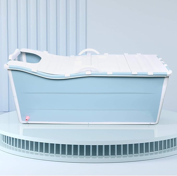 Foldable Bathtub for Adult, Portable Tub for Hot/Ice Bath for Home Camping Travel Shower, 53 x 21 x 20 Inch