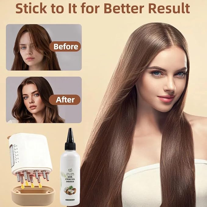 Scalp Massager and Hair Applicator, Scalp Applicator Brush for Hairs Growth & Care, Electric Massage Comb, Suitable for Home, Travel