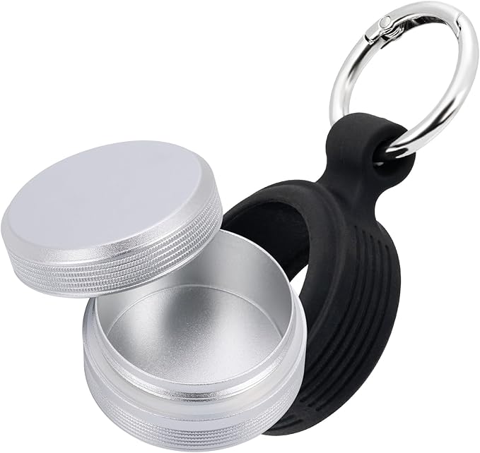 Premium Carrying Case – Small Metal Travel Pill Box, Waterproof Pill Container Keychain Pill Holder, Portable Medicine Pill Organizer for Earplugs, Jewelry, Compatible with Loop, Vibes & Eargasm