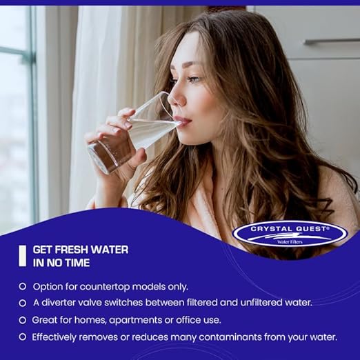 Smart Countertop Water Filter System | Crystal Quest (Double, Stainless Steel)