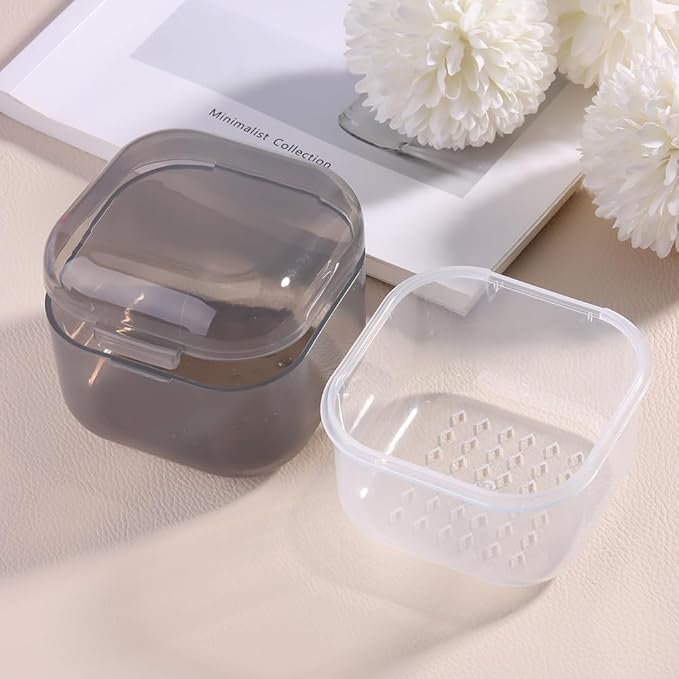 Nail Tool Sterilizer Box Plastic Disinfectant Container for Nail Art Accessories Tools, Portable Nail Drill Bits Cleaning Case Sterilizer Soaking Box with Strainer Pedicure Manicure Equipment