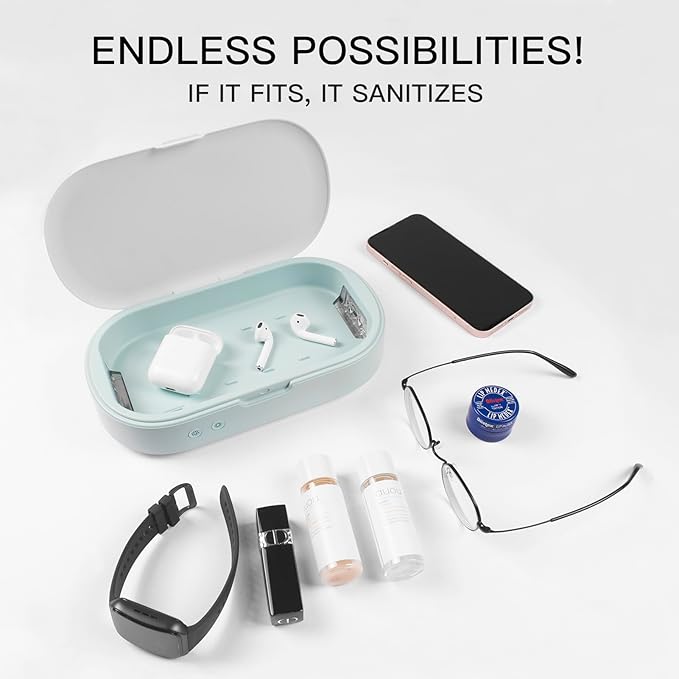UV Light Box UVC for Phone Ultraviolet for Toothbrush Jewelry Glasses Nail Tools Keys Aroma Case