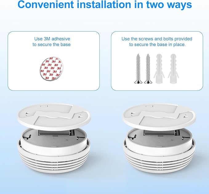 3 Pack Smoke Detector, Photoelectric Sensor Battery-powered Fire Smoke Alarm, LED warning light 85 dB alarm sound, low battery warning, mute and test buttons, suitable for living rooms, bedrooms, etc.