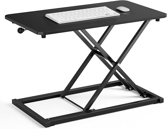Standing Desk Converter Adjustable Height, 23.6" x 13.4" Keyboard Riser for Stand Up Desk Riser, Ergonomic Computer Keyboard Stand for Desktop, Sit Stand Workstations for Home Office Study Room