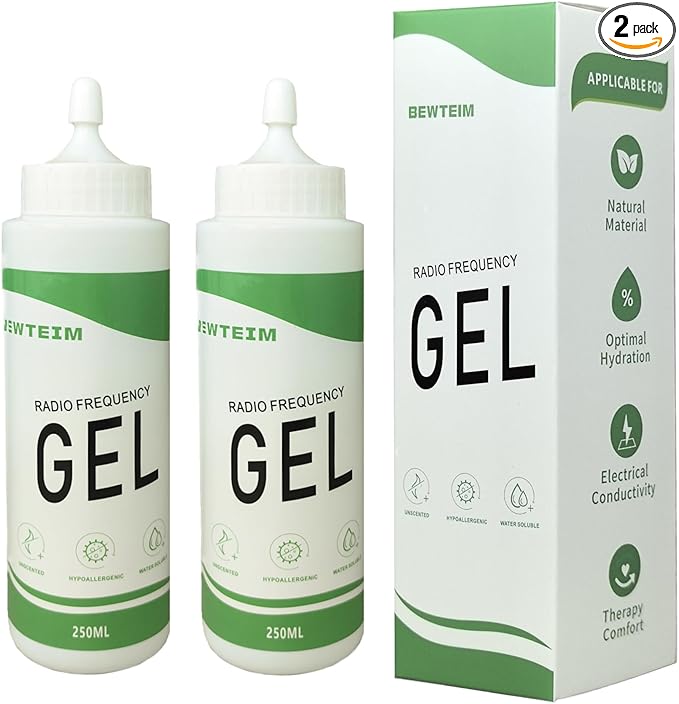 Hydrating Radio Frequency Gel for Facial Body Skin Care Machine, Microcurrent Conductive Gel for Body Sculpting