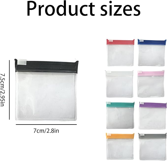 27 Pcs Zippered Pill Pouch Bags with Labels Set, Small Portable Travel Pill Bags for Pills, Small Items Storage (9 Colors)