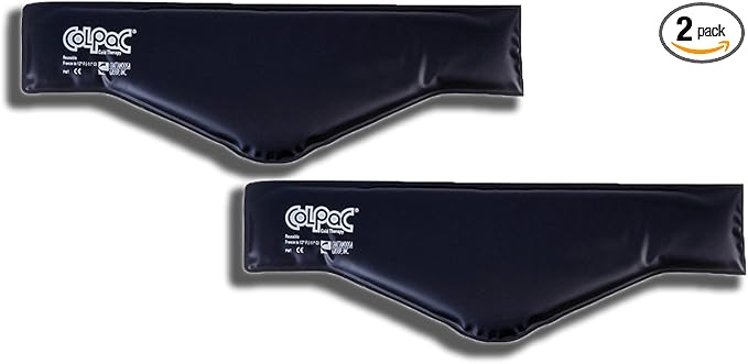 Chattanooga ColPac Clinical Grade Black Urethane Ice Pack (2 Pack) - Neck Contour, 21 Inch
