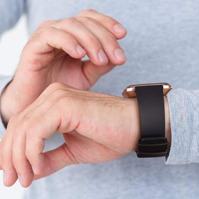 8 Pack Sport Bands Compatible with Fitbit Versa 2 / Fitbit Versa/Versa Lite/Versa SE, Classic Soft Silicone Replacement Wristbands Straps for Fitbit Versa 2 Smart Watch Women Men (8 Pack B, Large)