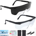 2 Set Aviation Flight Training Glasses Adjustable View Limiting Goggles Device, Tag Light Gun Signal(Clear, Black)