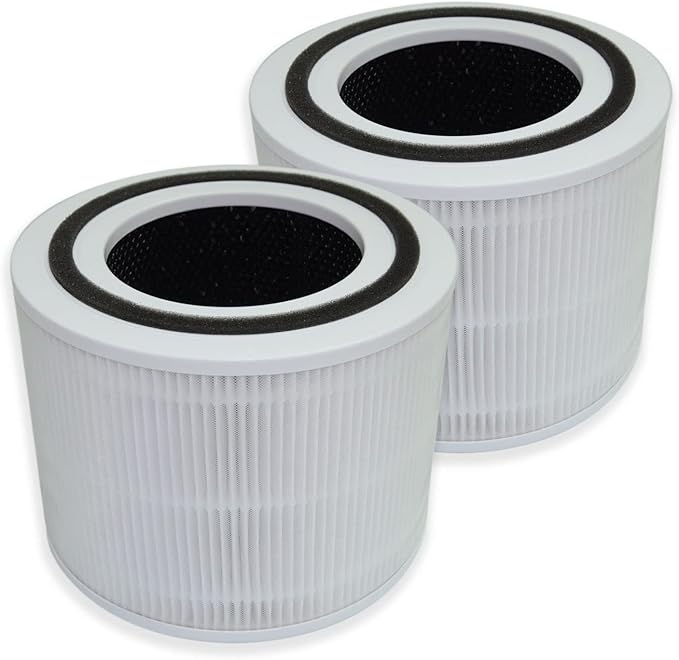 PUREBURG Replacement Filter Compatible with MaxLite AP215SF1 & AP215SF2 Air Purifiers, 2-Pack H13 HEPA Activated Carbon 3-Stage Filtration