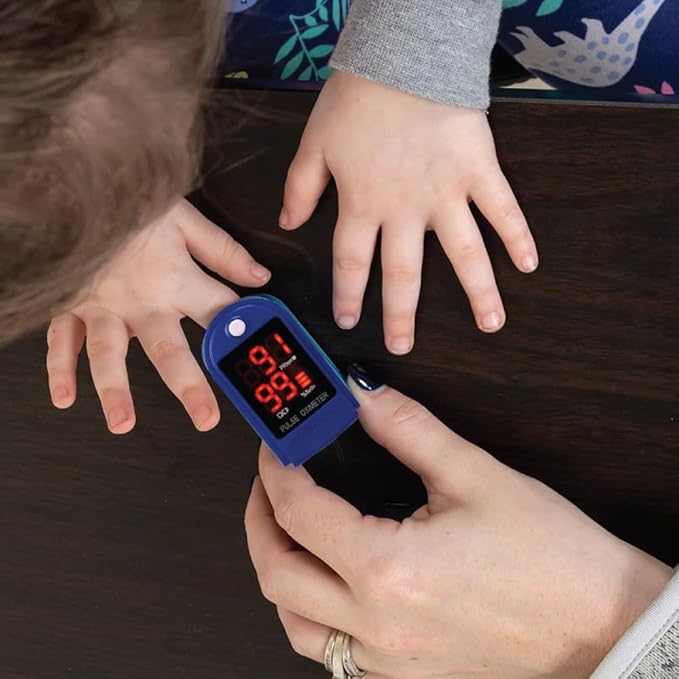 Roscoe Medical Finger Pulse Oximeter Oxygen Saturation Monitor - Pulse Ox Fingertip o2 Monitor for Pediatric and Adult - Sports and Aviation Use Only