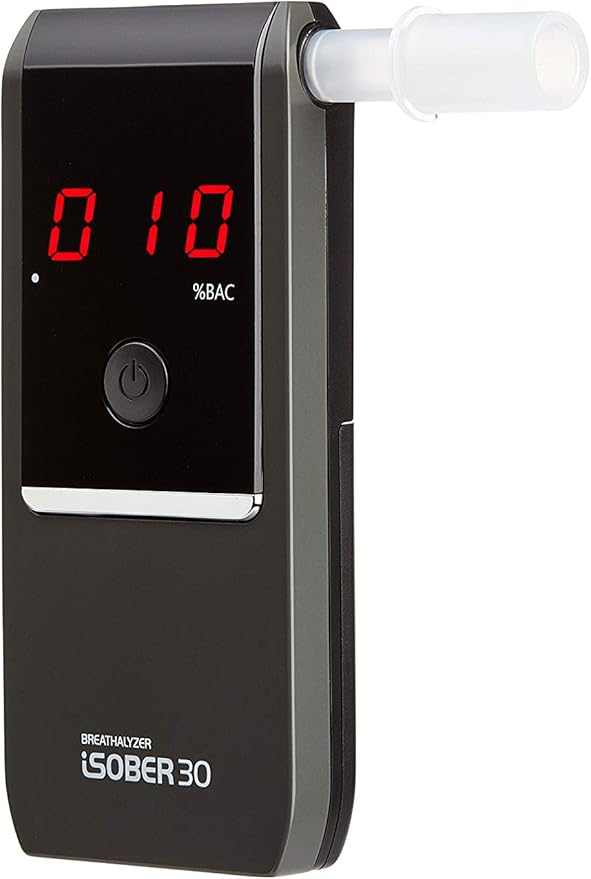 iSOBER30 Breathalyzer | DOT, NHTSA Compliant | Suracell FuelCell Sensor Technology | Portable Professional Alcohol Tester