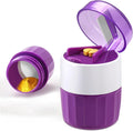 Pill Cutter, Crusher and Grinder, Splitter Accurate and Easy Cutting, Stainless Steel Blade, Perfect for Travel, Ideal for Purse or Pocket, Daily Usage, Ideal for Medication (Purple)