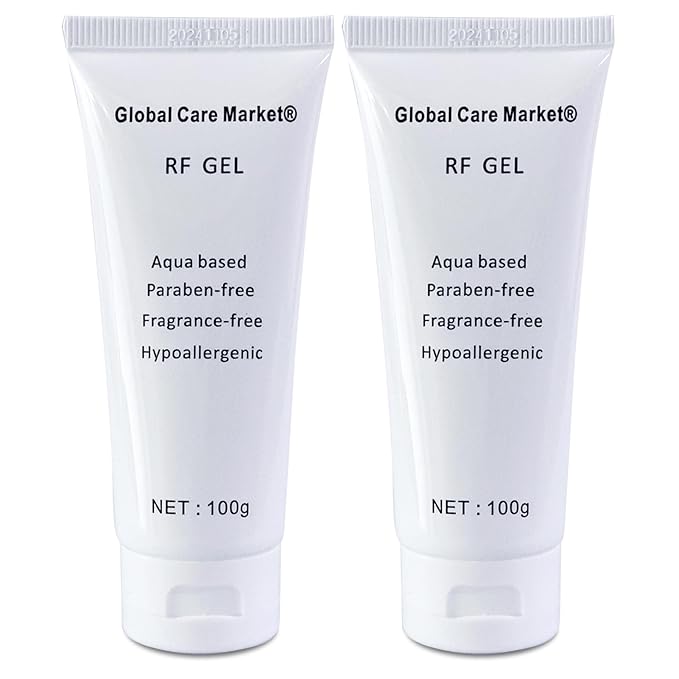 RF Gel 2 Pack-Conductive Gel for Facial Microcurrent, Skin Tightening Cream for Radio Frequency Machine, Paraben-free Skin Cooling Cream for IPL Hair Removals