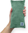 Mini - Microwavable Heating Pad & Reusable Cold Pack - Weighted Heating Pad for Cold Hands, Sore Neck, Achy Wrists - 4” x 8” - 1 lb (Jade Green)